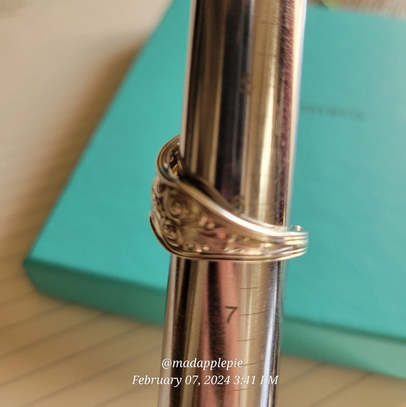 1870 Tiffany & Company Saratoga Spoon Ring in Sterling Silver Luxury Vintage #80 - Picture 13 of 16